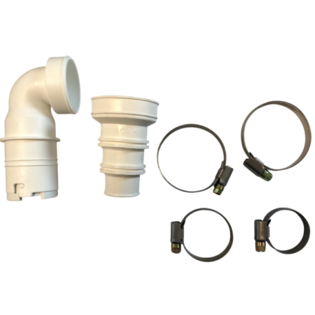 Complete white Non-return elbow