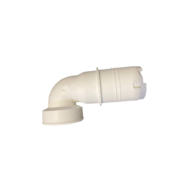 White Plastic Elbow with...